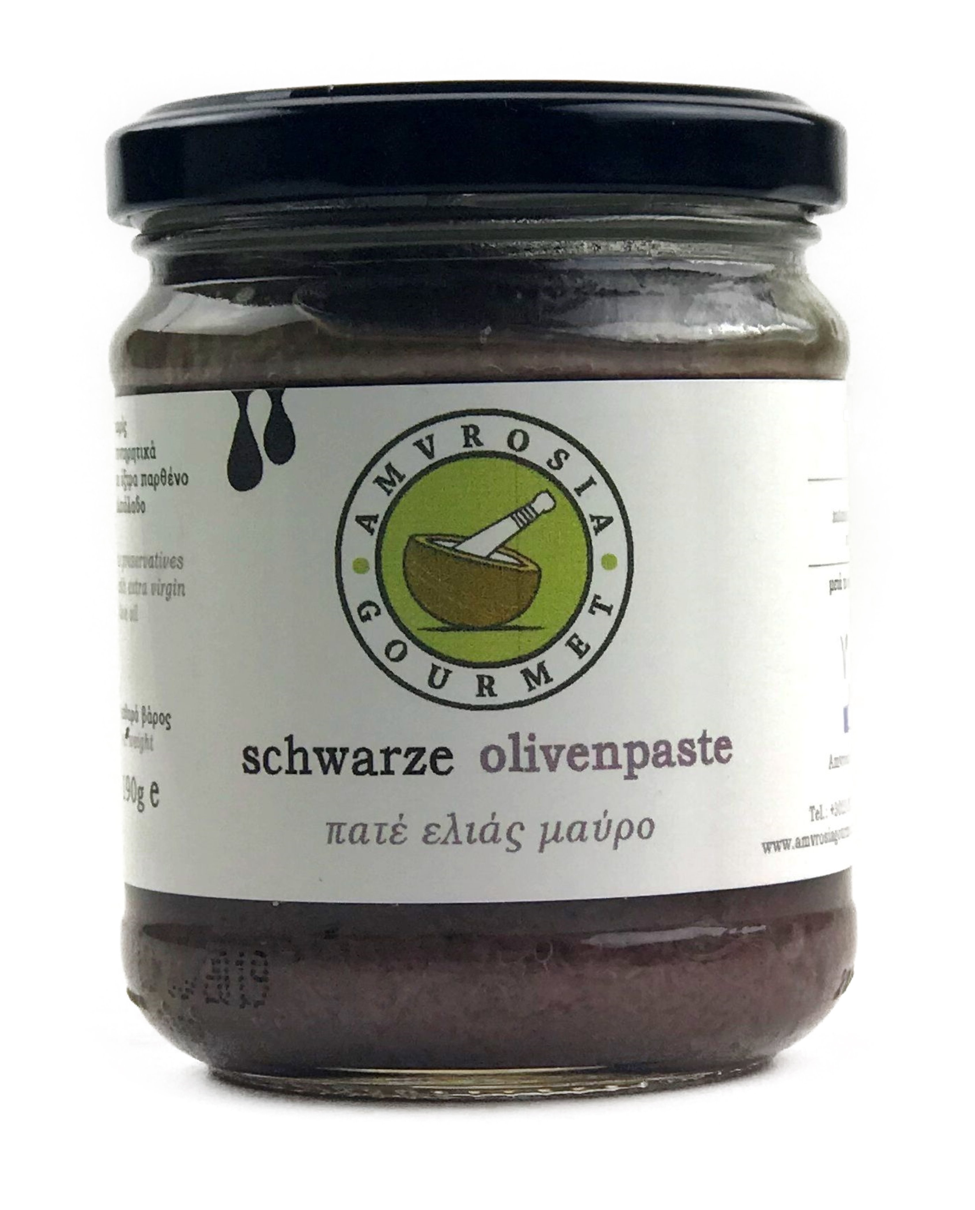 schwarzes Olivenpaste 190gr | Oliven | KretaNatura